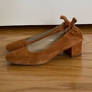 Everlane The Italian Leather suede heels